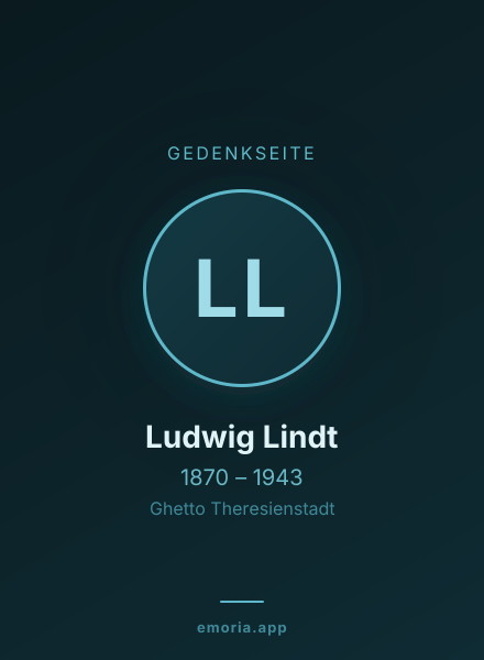 Gedenkportrait von Ludwig Lindt