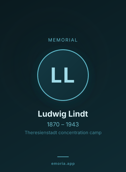 Memorial portrait of Ludwig Lindt