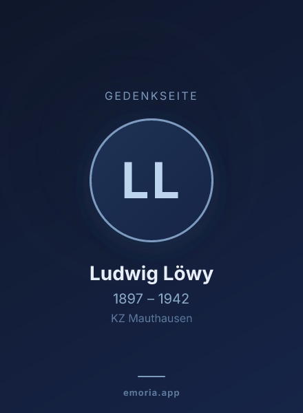 Gedenkportrait von Ludwig Löwy