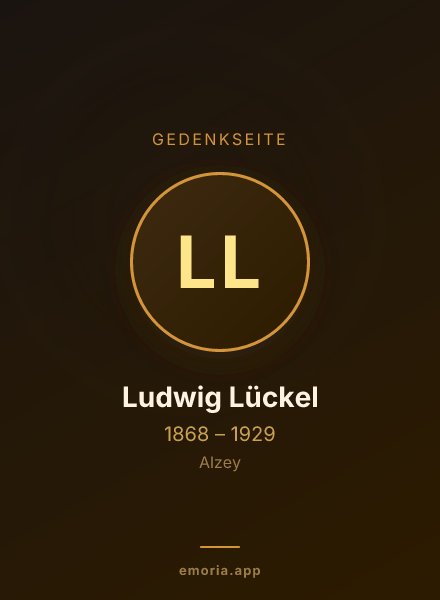 Gedenkportrait von Ludwig Lückel