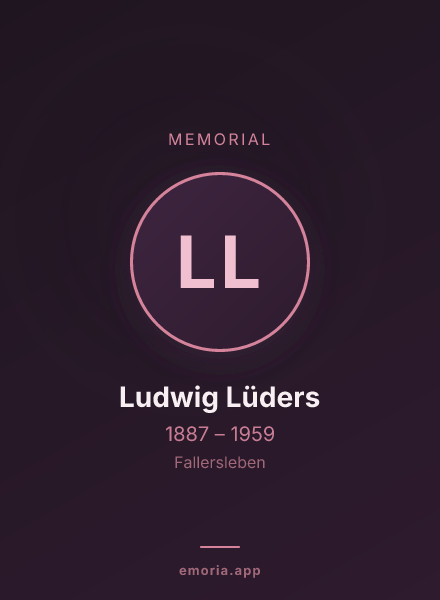 Memorial portrait of Ludwig Lüders