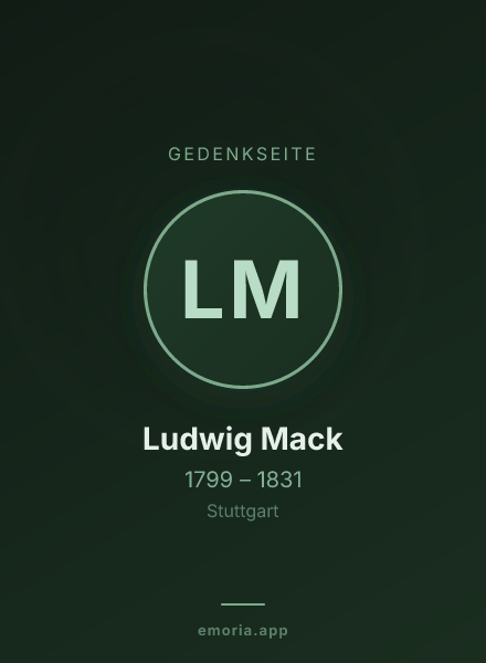 Gedenkportrait von Ludwig Mack