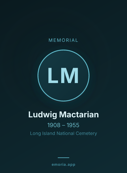 Memorial portrait of Ludwig Mactarian