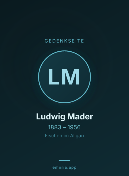 Gedenkportrait von Ludwig Mader