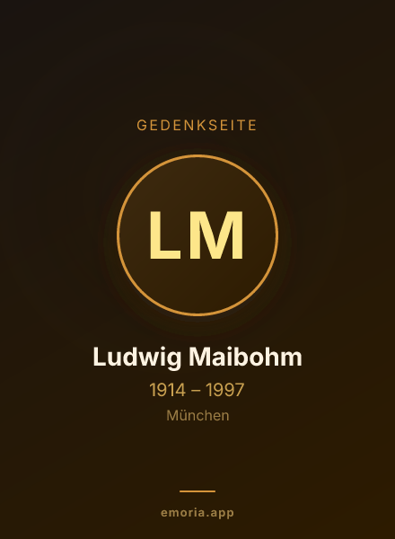 Gedenkportrait von Ludwig Maibohm