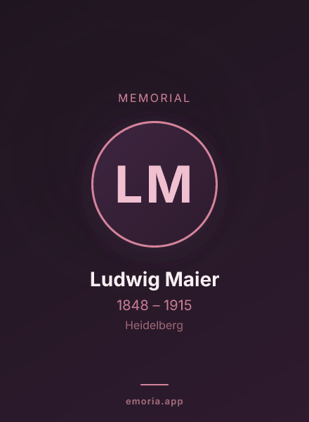 Memorial portrait of Ludwig Maier
