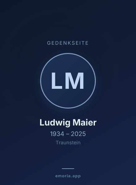 Gedenkportrait von Ludwig Maier