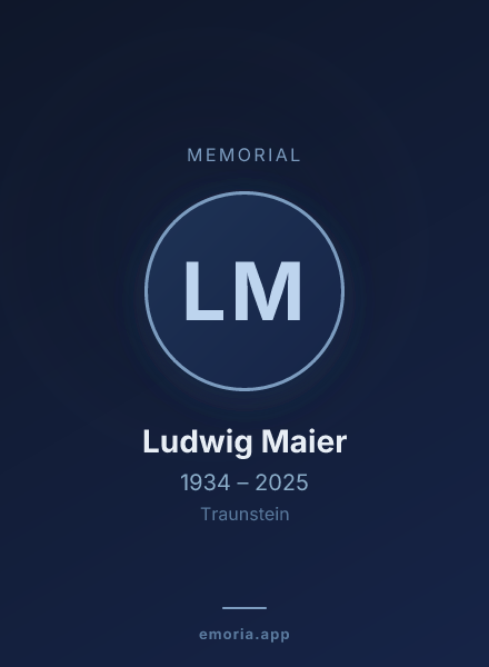Memorial portrait of Ludwig Maier
