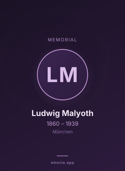 Memorial portrait of Ludwig Malyoth
