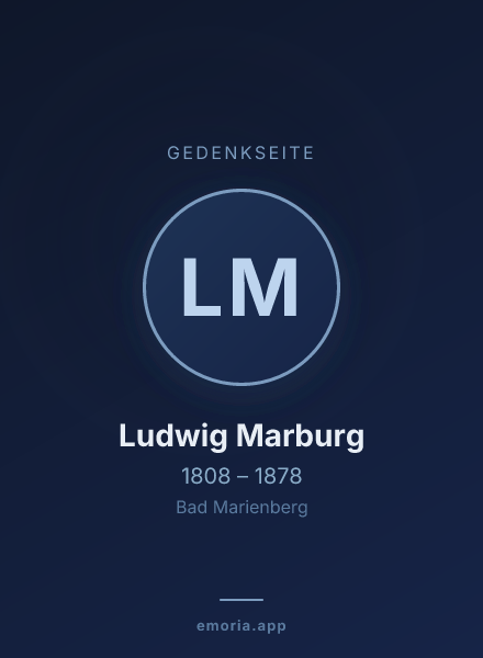 Gedenkportrait von Ludwig Marburg