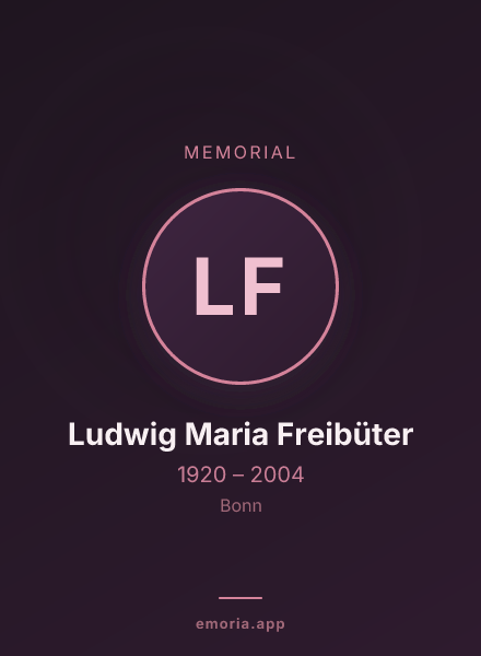 Memorial portrait of Ludwig Maria Freibüter