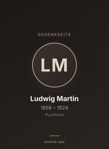 Gedenkportrait von Ludwig Martin