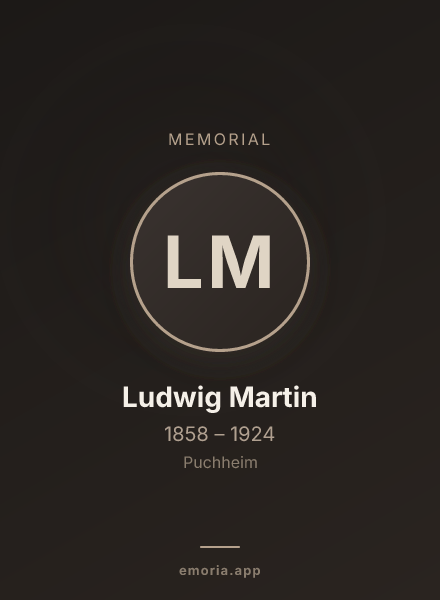 Memorial portrait of Ludwig Martin