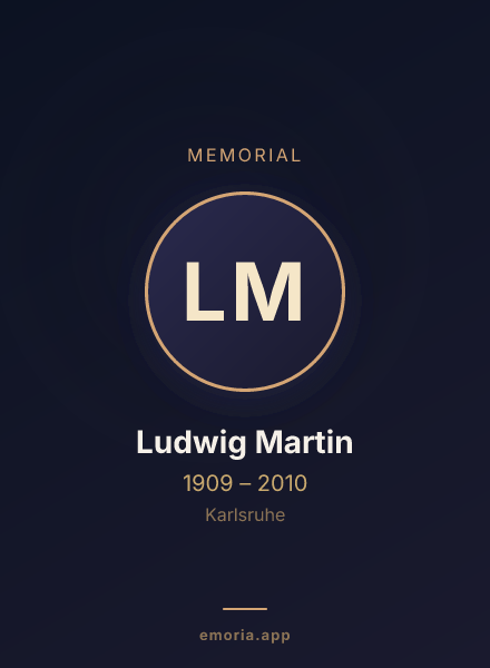 Memorial portrait of Ludwig Martin