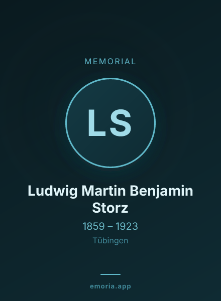 Memorial portrait of Ludwig Martin Benjamin Storz