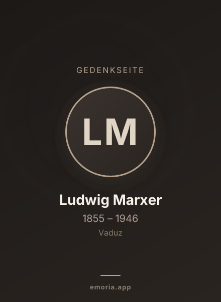 Gedenkportrait von Ludwig Marxer