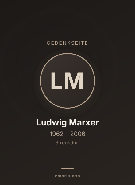 Gedenkportrait von Ludwig Marxer