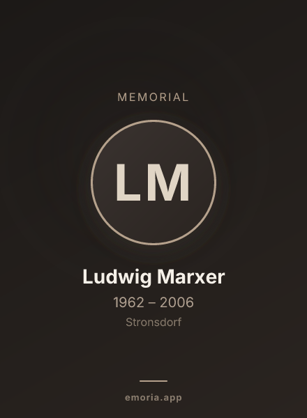 Memorial portrait of Ludwig Marxer