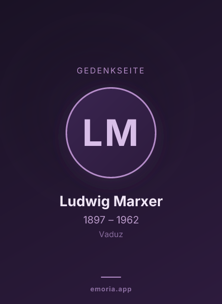 Gedenkportrait von Ludwig Marxer