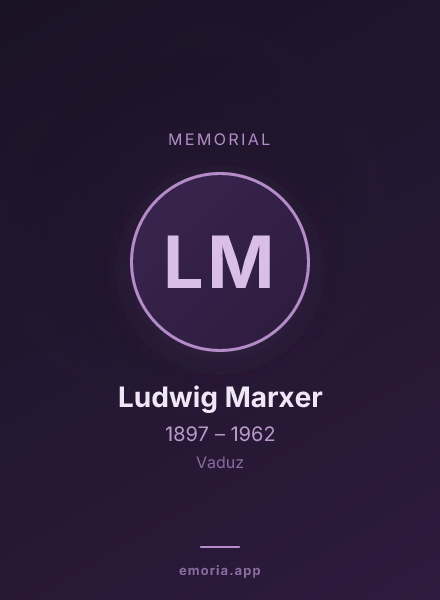 Memorial portrait of Ludwig Marxer
