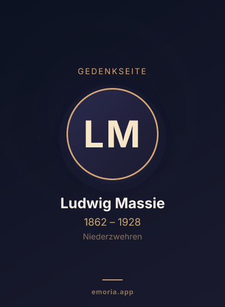 Gedenkportrait von Ludwig Massie
