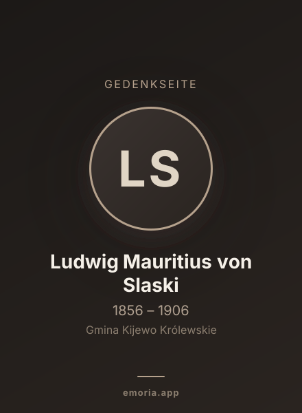 Gedenkportrait von Ludwig Mauritius von Slaski
