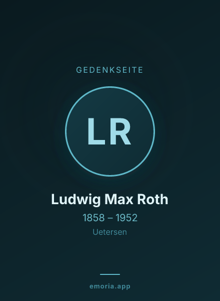 Gedenkportrait von Ludwig Max Roth