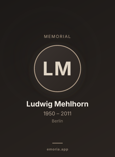 Memorial portrait of Ludwig Mehlhorn