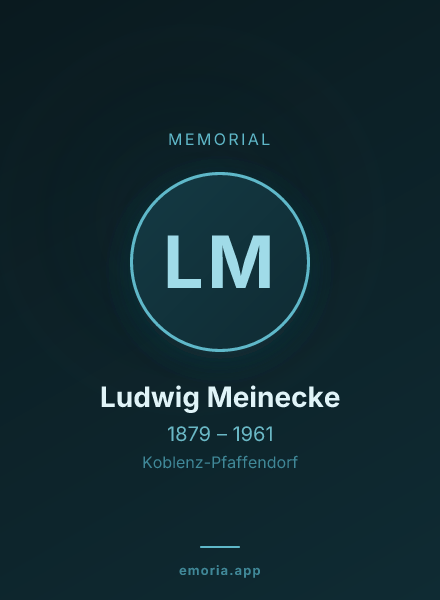 Memorial portrait of Ludwig Meinecke