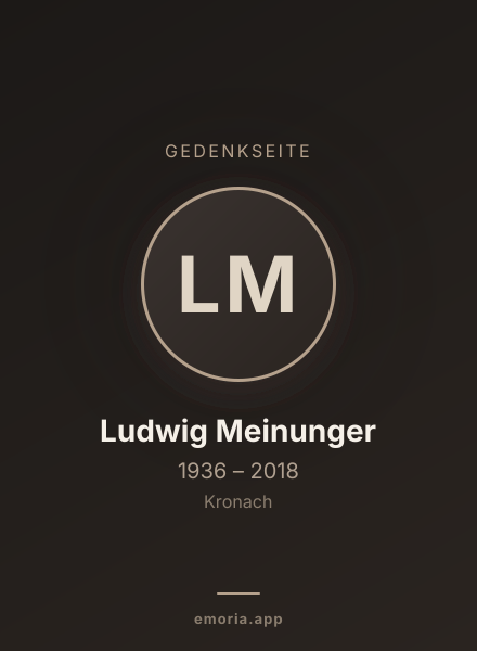 Gedenkportrait von Ludwig Meinunger