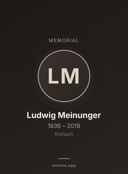 Memorial portrait of Ludwig Meinunger