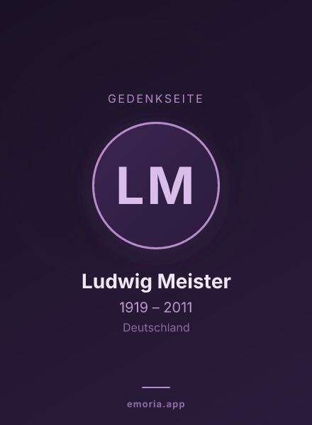 Gedenkportrait von Ludwig Meister