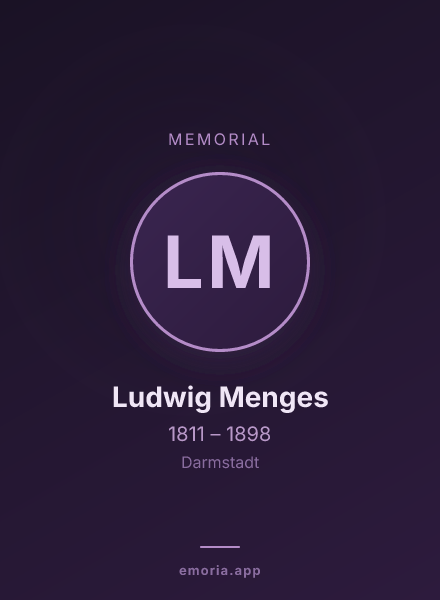 Memorial portrait of Ludwig Menges