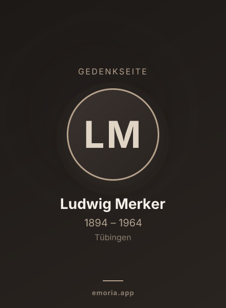 Gedenkportrait von Ludwig Merker