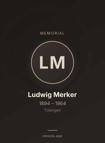 Memorial portrait of Ludwig Merker