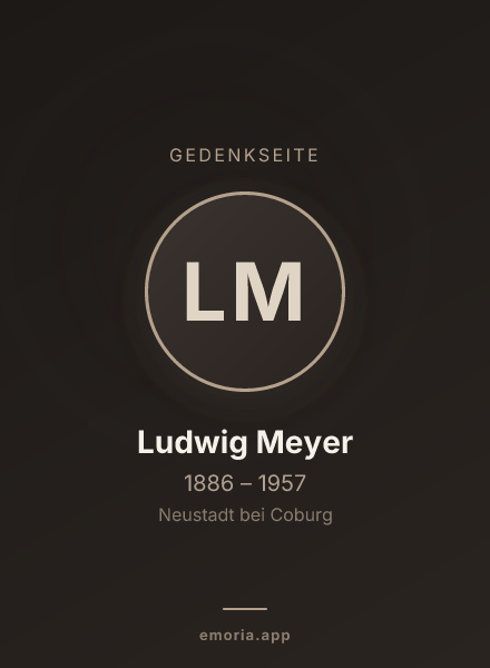 Gedenkportrait von Ludwig Meyer