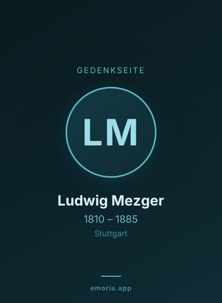 Gedenkportrait von Ludwig Mezger