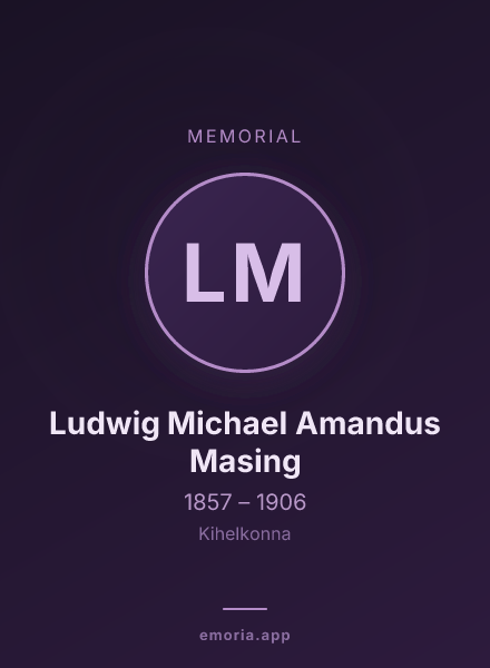 Memorial portrait of Ludwig Michael Amandus Masing