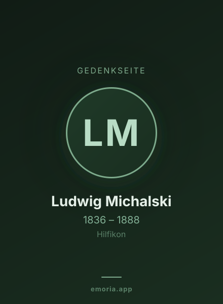 Gedenkportrait von Ludwig Michalski