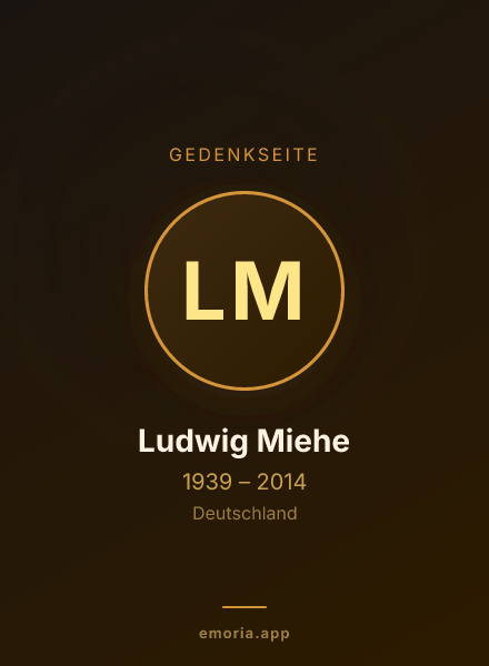 Gedenkportrait von Ludwig Miehe