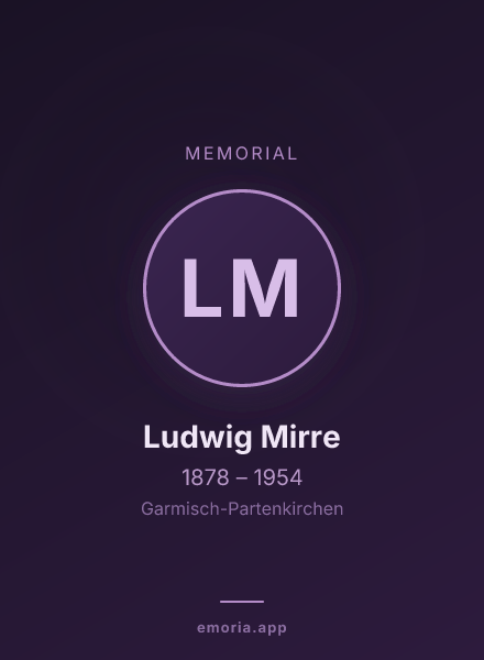Memorial portrait of Ludwig Mirre