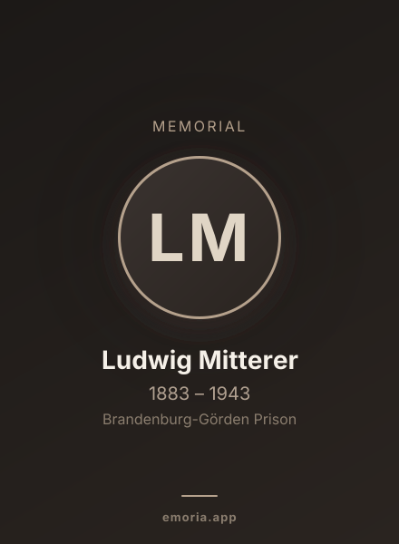 Memorial portrait of Ludwig Mitterer