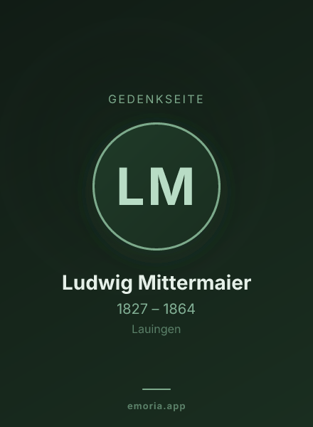 Gedenkportrait von Ludwig Mittermaier