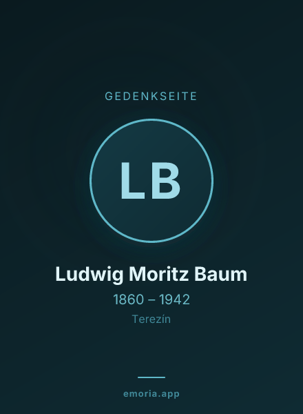 Gedenkportrait von Ludwig Moritz Baum