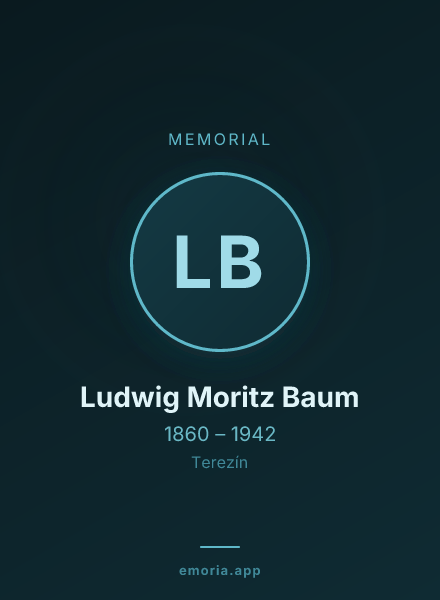 Memorial portrait of Ludwig Moritz Baum