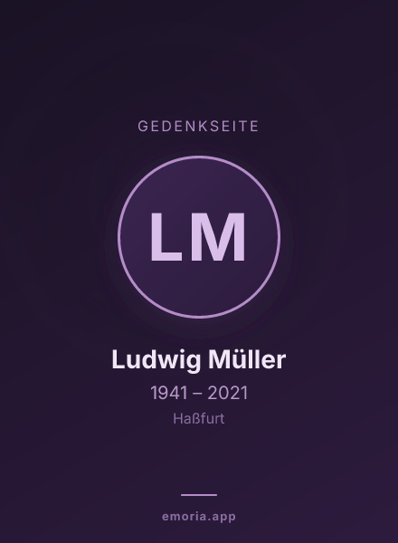 Gedenkportrait von Ludwig Müller