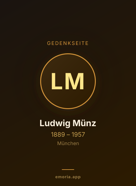 Gedenkportrait von Ludwig Münz