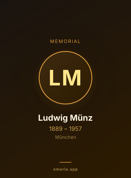 Memorial portrait of Ludwig Münz