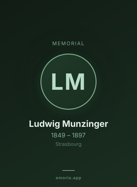 Memorial portrait of Ludwig Munzinger