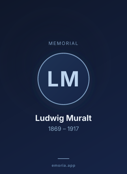 Memorial portrait of Ludwig Muralt